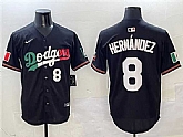 Men's Los Angeles Dodgers #8 Enrique Hernandez Black Mexico Flag Limited Stitched Jersey,baseball caps,new era cap wholesale,wholesale hats